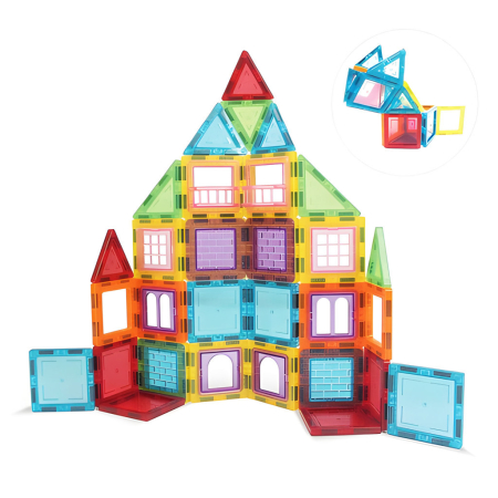 Homelux Set de jucării de construcție magnetice 130 piese robot, pompier, avion etc. [2]