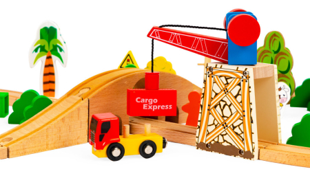 Homelux Set de trenuri din lemn 74 buc [2]