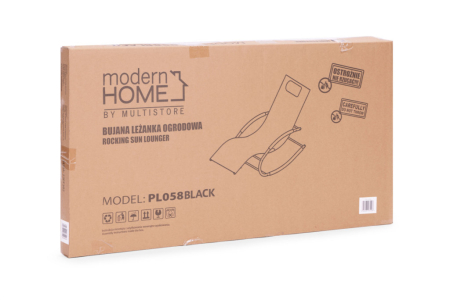 Homelux Șezlong, balansoar negru [7]