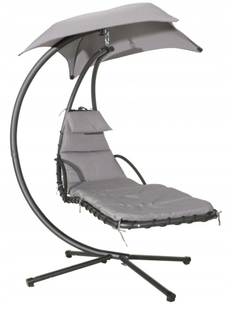 Homelux Șezlong hamac de grădină, gri [3]