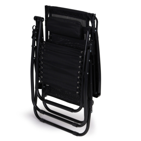 Homelux Șezlong pliabil cu copertină neagră [7]