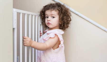 Homelux Șină de siguranță 74-105 cm pentru scări și uși oțel alb [1]