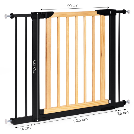 Homelux Șină de siguranță pentru scări și uși 74-100 cm din metal și lemn [9]