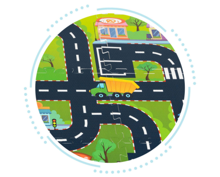 Homelux Spumă burete puzzle covor covor oraș străzi [4]