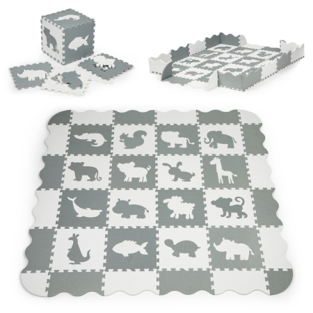 Produse temporar indisponibile - Homelux Spumă puzzle covor cu gard 36 elemente