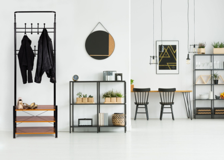 Homelux Suport de haine în picioare cu rafturi [5]