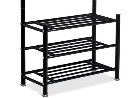 Homelux Suport de haine în picioare cu suport pentru pantofi negru [7]