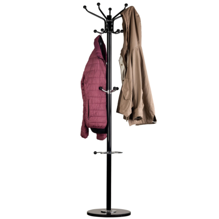 Homelux Suport de haine în picioare cu suport pentru umbrelă negru [3]