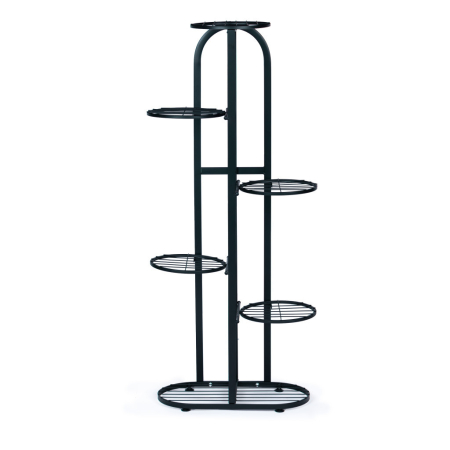 Homelux Suport metalic modern pentru flori 6 niveluri, negru [4]