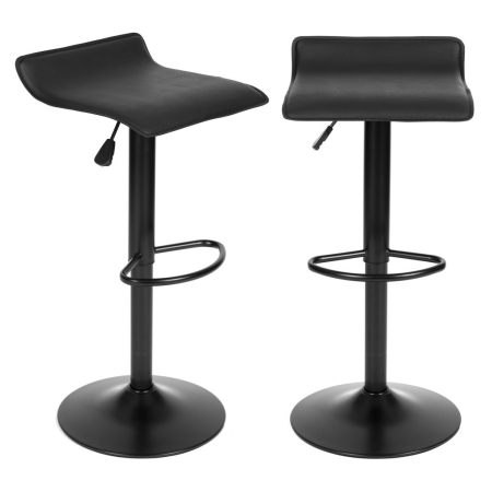Produse temporar indisponibile - Homelux Taburet de bar pivotant cu reglare pe înălțime, piele artificială, negru
