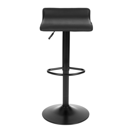 Homelux Taburet de bar pivotant cu reglare pe înălțime, piele artificială, negru [1]