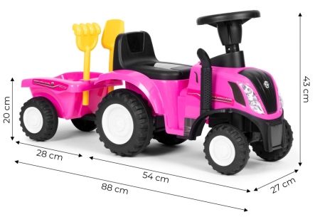 Homelux Tractor cu volan interactiv și sunete roz [9]