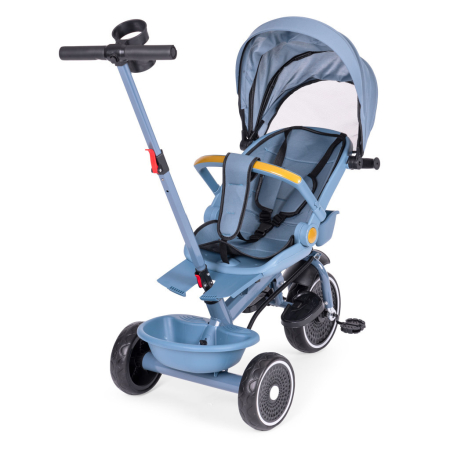 Homelux Triciclu cu scaun pivotant și acoperiș pliabil 2 în 1 albastru [2]