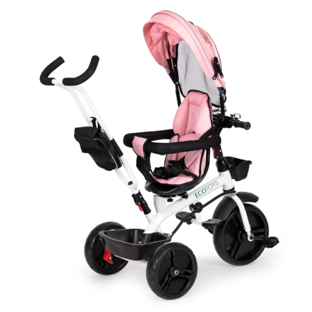 Homelux Triciclu cu scaun rotativ 360° și acoperiș roz [3]