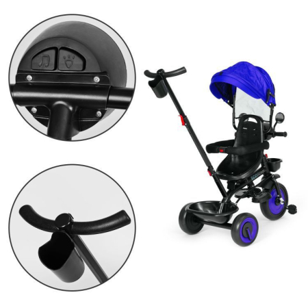 Homelux Triciclu triciclu cu scaun pivotant și parasolar 3in1 vânt [9]