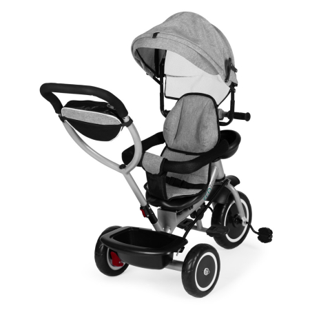 Homelux Triciclu triciclu cu scaun pivotant și parasolar pliabil 2in1 gri [2]