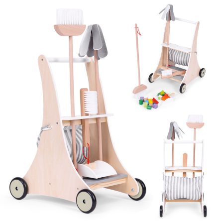 Jocuri și sport - Homelux Trusă de curățare din lemn pentru copii bej