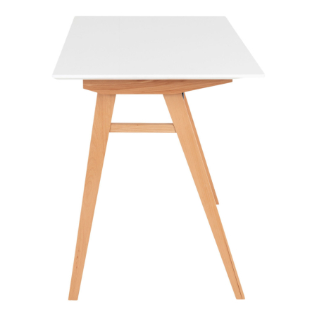 House Nordic Birou Vojens, alb și natural 120x60x75 cm [3]