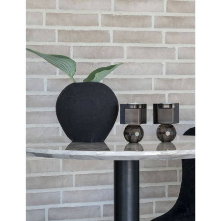 House Nordic Bolzano Masă de bar, blat efect marmură, picior negru 70x105 cm [6]