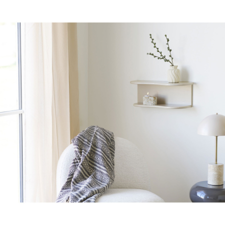 House Nordic Botta raft de perete bej, 44x17,5x18 cm [1]