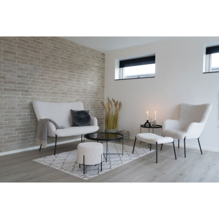 House Nordic Canapea Glasgow cu 2 locuri, imitație de piele de oaie [6]