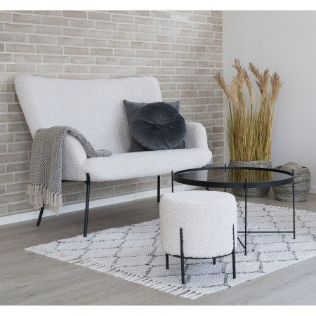 House Nordic Canapea Glasgow cu 2 locuri, imitație de piele de oaie [1]