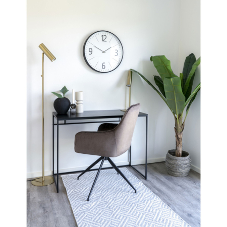 House Nordic Ceas de perete Biel, plastic, negru, alb, silențios, 51 cm [4]