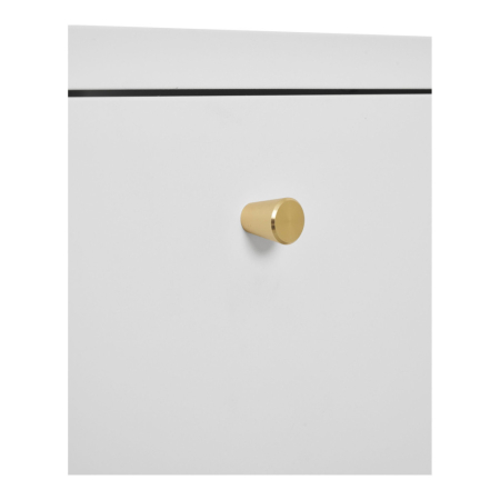 House Nordic Comodă Dalby, 2 sertare, oțel, alb 40x40x59,5 cm [4]