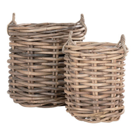 Cutie depozitare, coș depozitare - House Nordic Coșuri Burton, cubu rattan, naturale 2pcs