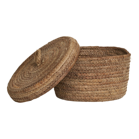 House Nordic Coșuri Desio, frunze de bananier, naturale, 2pcs [4]