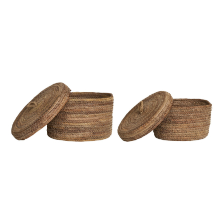 House Nordic Coșuri Desio, frunze de bananier, naturale, 2pcs [3]