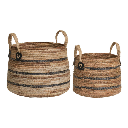 House Nordic Coșuri Erba, frunze de banane, naturale, 2pcs [0]