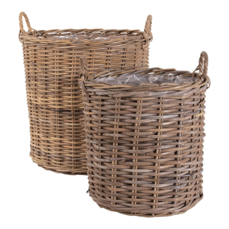 House Nordic Coșuri indo, kubu rattan, natural 2pcs [0]