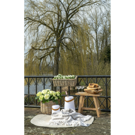 House Nordic Cutie de flori din răchită Batu, rattan cubu, natural 60x20x23 cm [1]