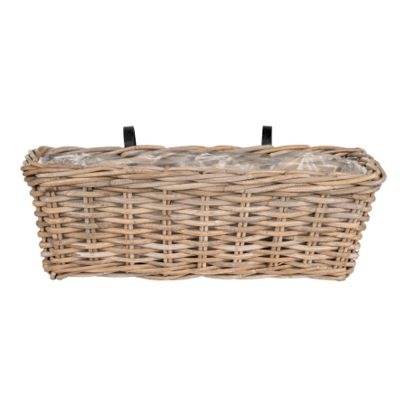 Produse temporar indisponibile - House Nordic Cutie de flori din răchită Batu, rattan cubu, natural 60x20x23 cm
