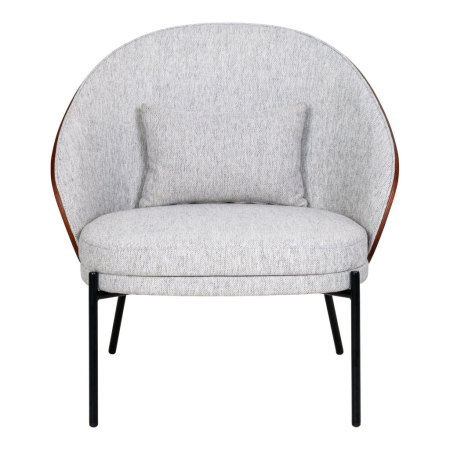 House Nordic Fotoliu Canelas, gri deschis cu spătar maro închis și picioare negre [2]