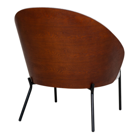 House Nordic Fotoliu Canelas, gri deschis cu spătar maro închis și picioare negre [4]