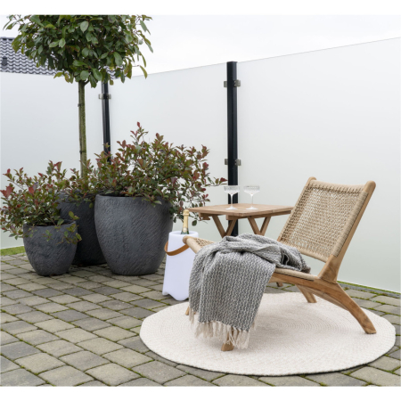House Nordic Fotoliu Derby din polyrattan cu picioare din tec natural [8]