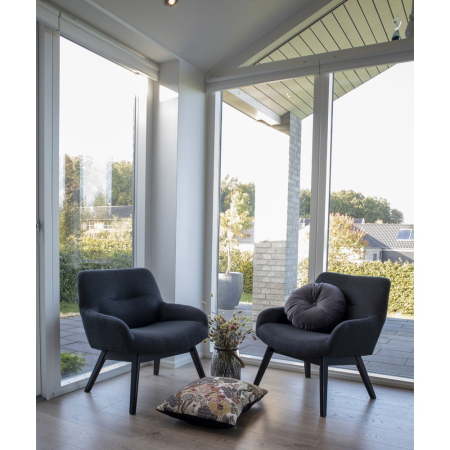 House Nordic Fotoliu Londra, albastru închis cu picioare negre [7]