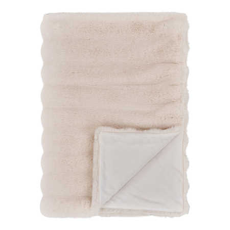 Pături, cuverturi - House Nordic Galena pătură, blană faux, alb 130x180 cm