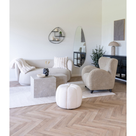 House Nordic Galena pernă, blană faux, alb 45x45 cm [4]