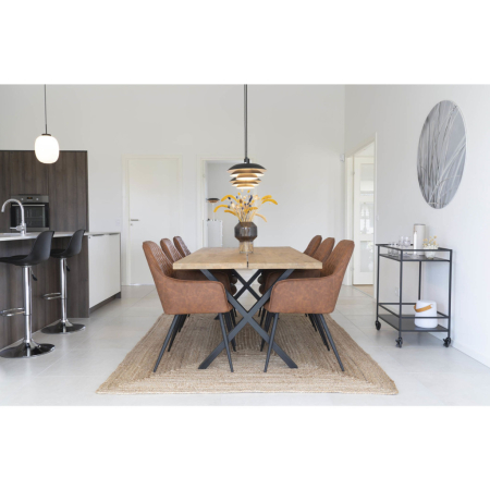 House Nordic Harbo scaun de luat masa ecobleather maro [5]