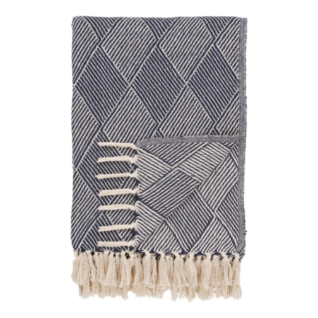 Pături, cuverturi - House Nordic Izmir pătură, albastru 130x180 cm