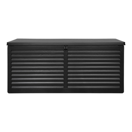 Produse temporar indisponibile - House Nordic Ladă de grădină din plastic Dubrovnik, neagră 490 L