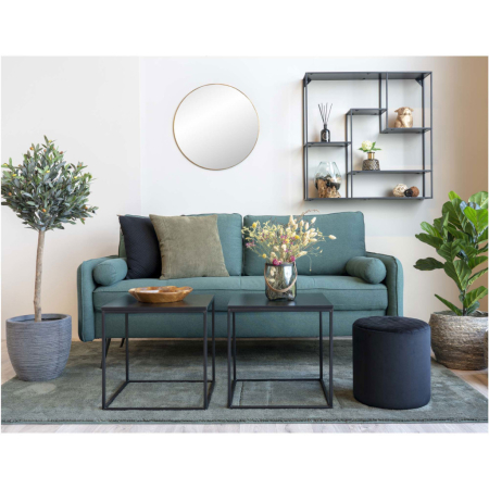 House Nordic Masă de cafea Vita negru cu cadru negru, 45x45x45 cm [7]