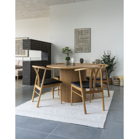 House Nordic Masă de dining rotundă Boavista 120x75 cm stejar [1]