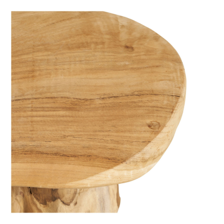 House Nordic Masă laterală Palena din tec, naturală, ø40x45 cm [4]
