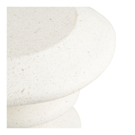 House Nordic Măsuță de cafea Blackburn din lut fibros, alb, ø36x45,5 cm [1]