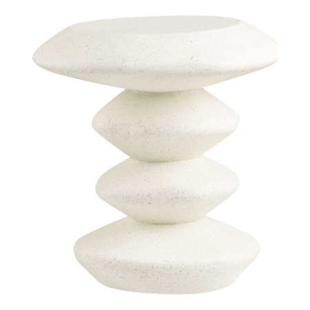 House Nordic Măsuță de cafea Blackburn din lut fibros, alb, ø36x45,5 cm [0]