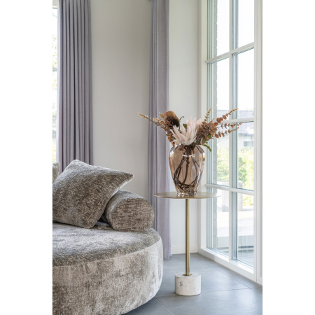 House Nordic Măsuță de cafea Lecco, cupru și marmură 41x58 cm [1]